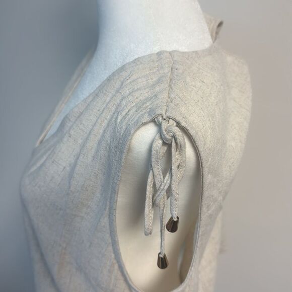 New Allie Rose Linen Tank with Gold Features M - Picture 3 of 6